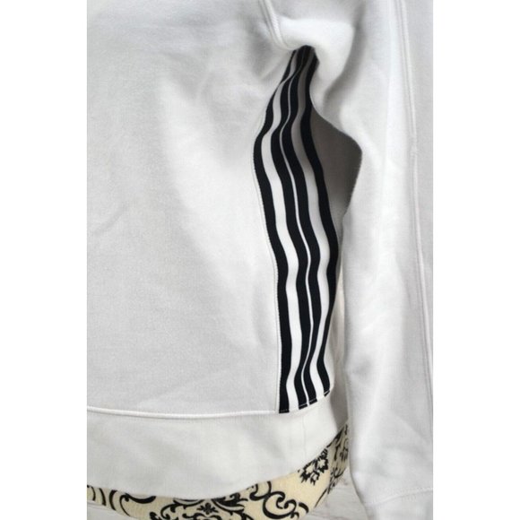 ATHLETA Women's 24/7 Striped Crewneck Sweatshirt SIZE SMALL White / Black - Picture 4 of 6